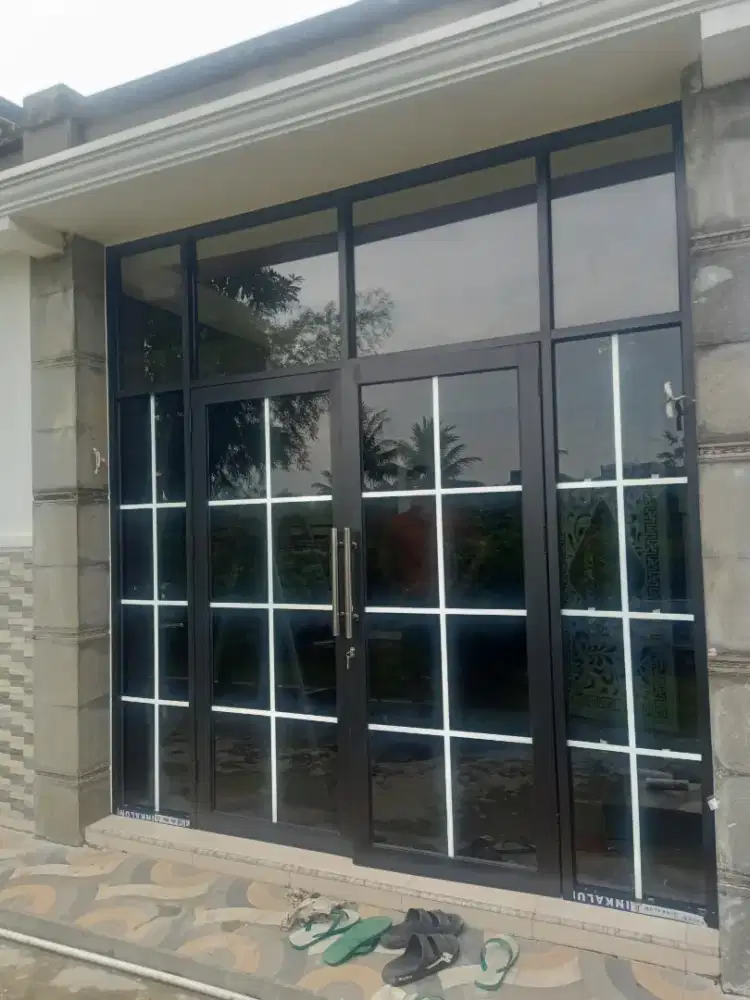 Partisi aluminium,kaca, pintu, jendela