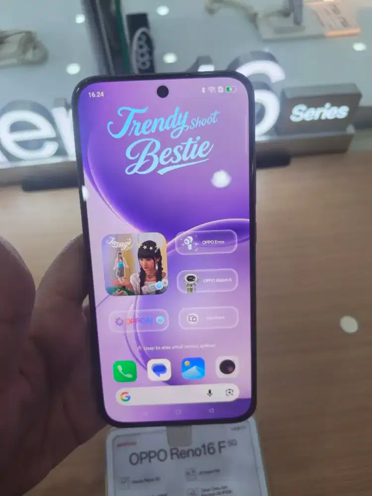 Oppo reno 16 F  bunga ringan tanpa dp