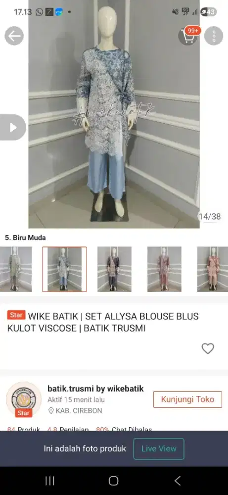 Set Batik kondangan Trusmi