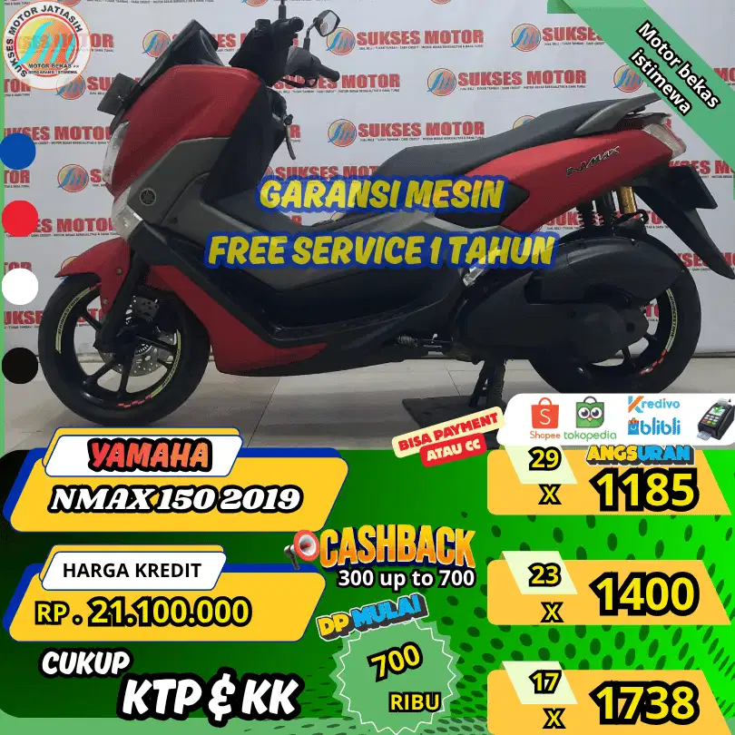 YAMAHA NMAX 150 OLD 2019 DP&ANGSURAN TERMURAHSYRTKTP&KK(SUKSESMOTOR)