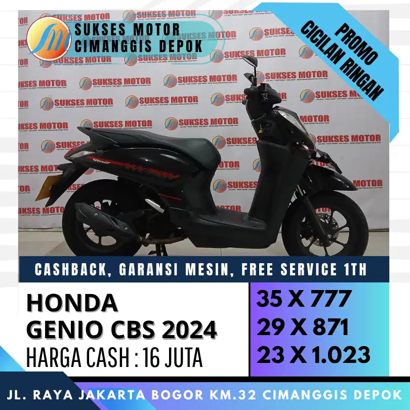 HONDA GENIO CBS 2024 CASH KREDIT SYARAT KTP KK COVER JABODETABEK