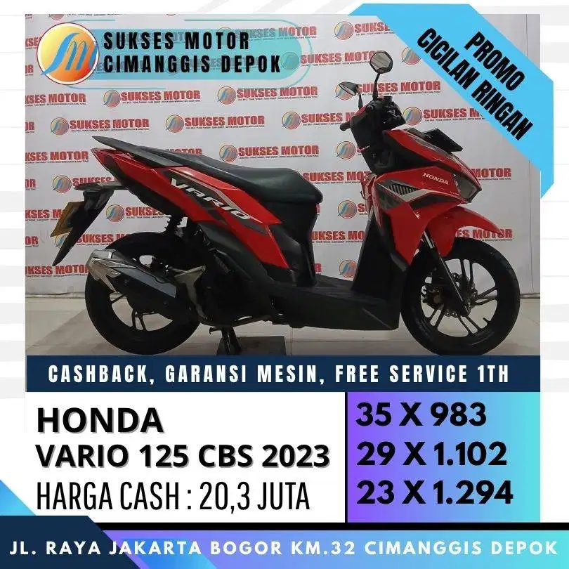VARIO 125 ESP CBS 2023 MULUS CASH/KREDIT CC/PAYLATER [SUKSES MOTOR]