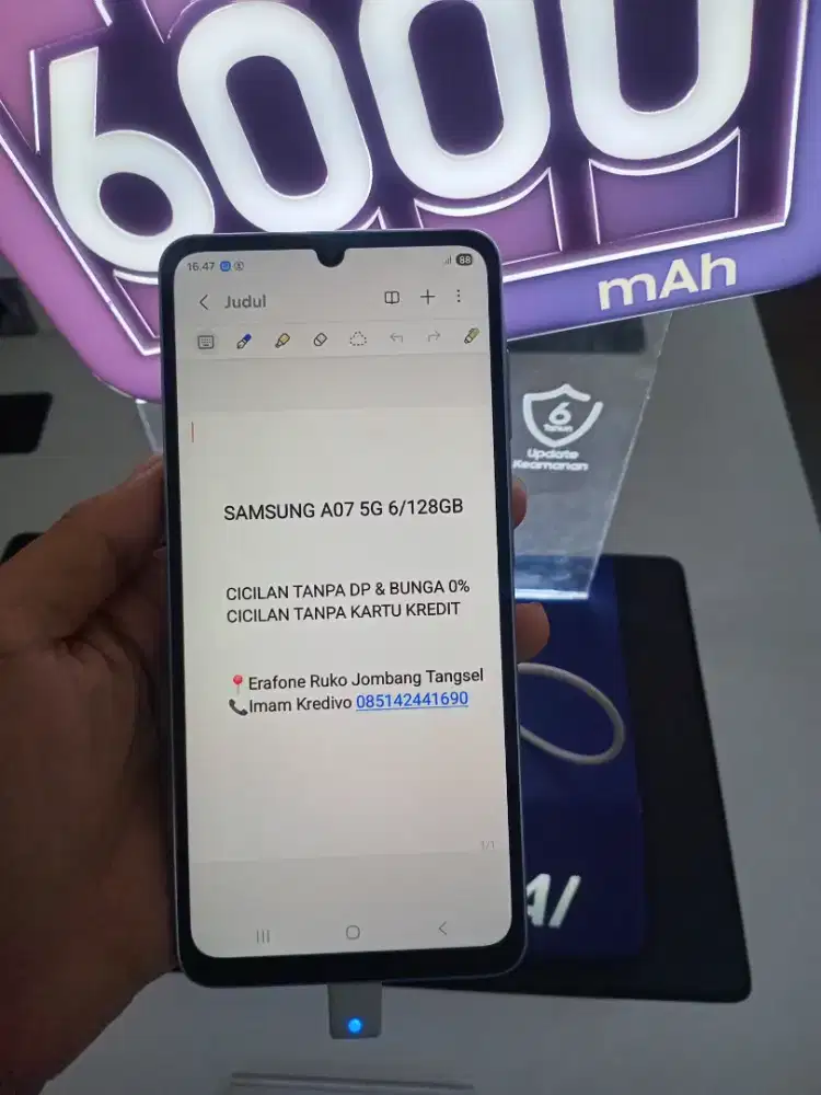 SAMSUNG A07 5G 6/128 GB CASH/CICILAN TANPA DP