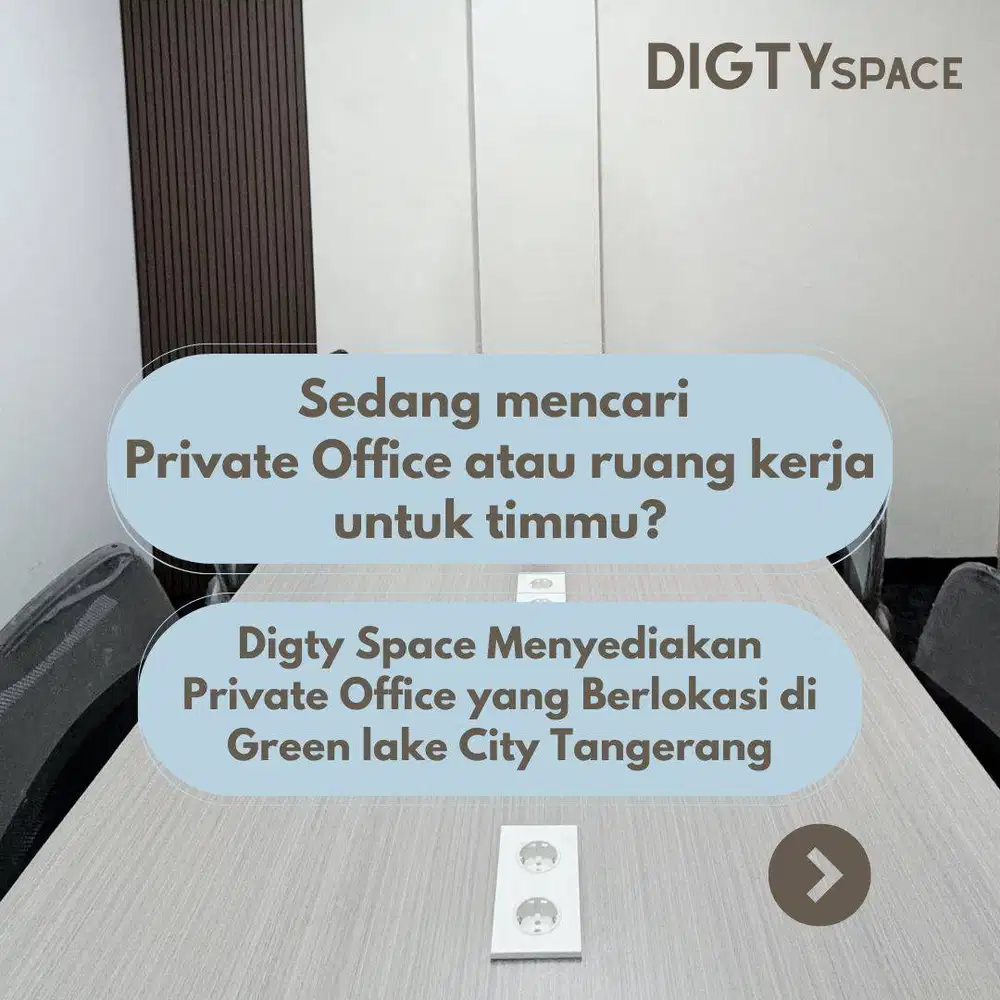 SEWA RUANG KANTOR PRIVATE DI GREEN LAKE CITY TANGERANG, MULAI 2.5JT!