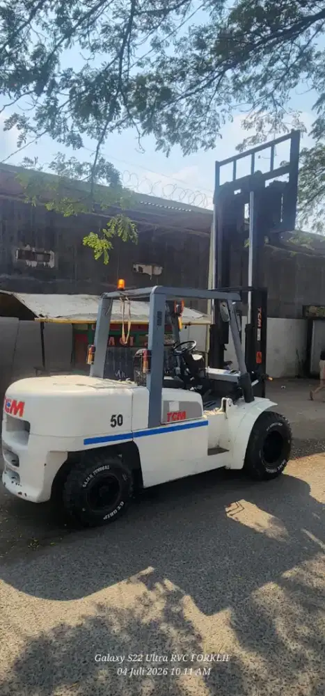 Forklift TCM 5 Ton,Tiang 3 Meter,Matic,Mesin Isuzu 6BG1,Tahun 2018