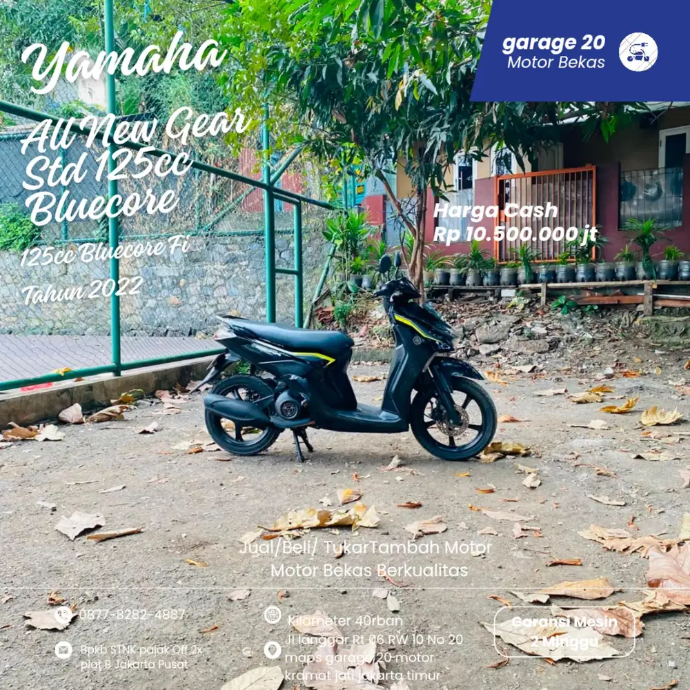 Yamaha Gear Std 125cc Bluecore Fi Tahun 2022 Pajak Off