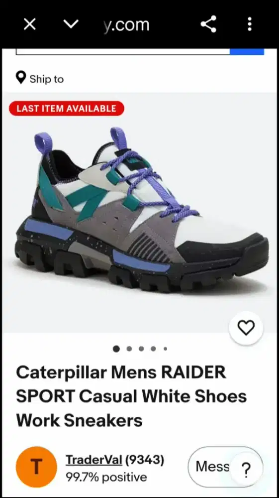 Sepatu Caterpillar Rider Sport Original Size 41
