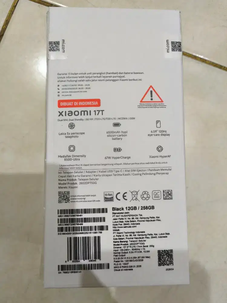 Jual xiaomi 17T