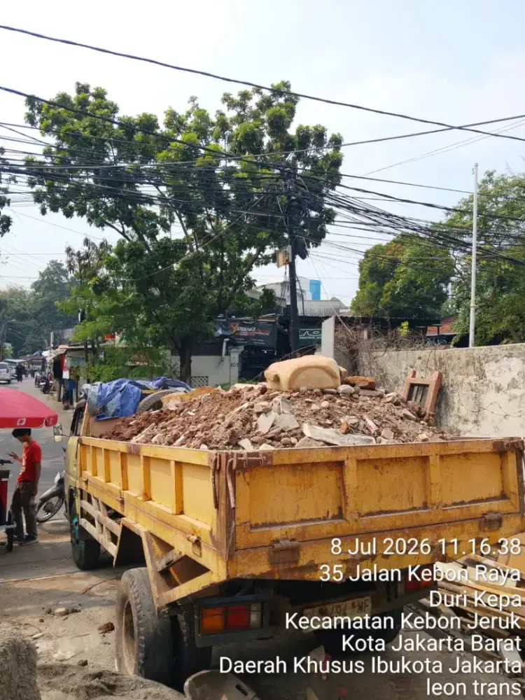 Jasa buang puing,sampah proyek,galian tanah,sampah daun