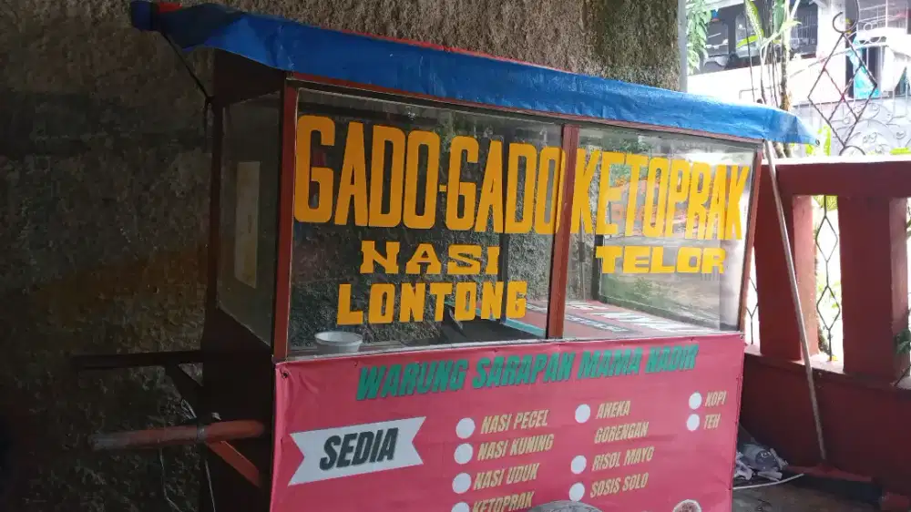 Grobak serba guna...bisa jualan martabak mini.jualan ketoprak/gado