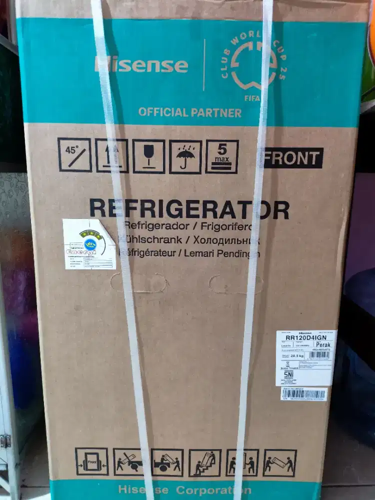 Dijual kulkas hisense 1 pintu warna abu abu