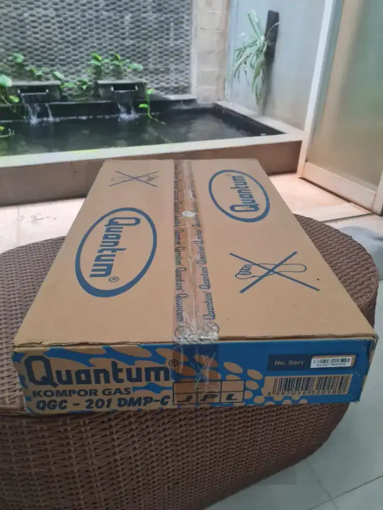 Kompor Gas 2 Tungku Quantum QGC-201 DMP-C - Fullset Mulus