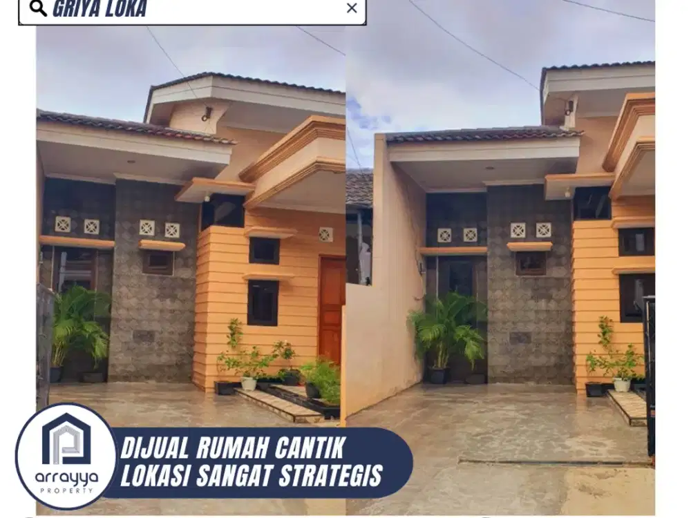 DIJUAL RUMAH 1 LANTAI NYAMAN SIAP HUNI GRIYA LOKA BSD (ARB108)