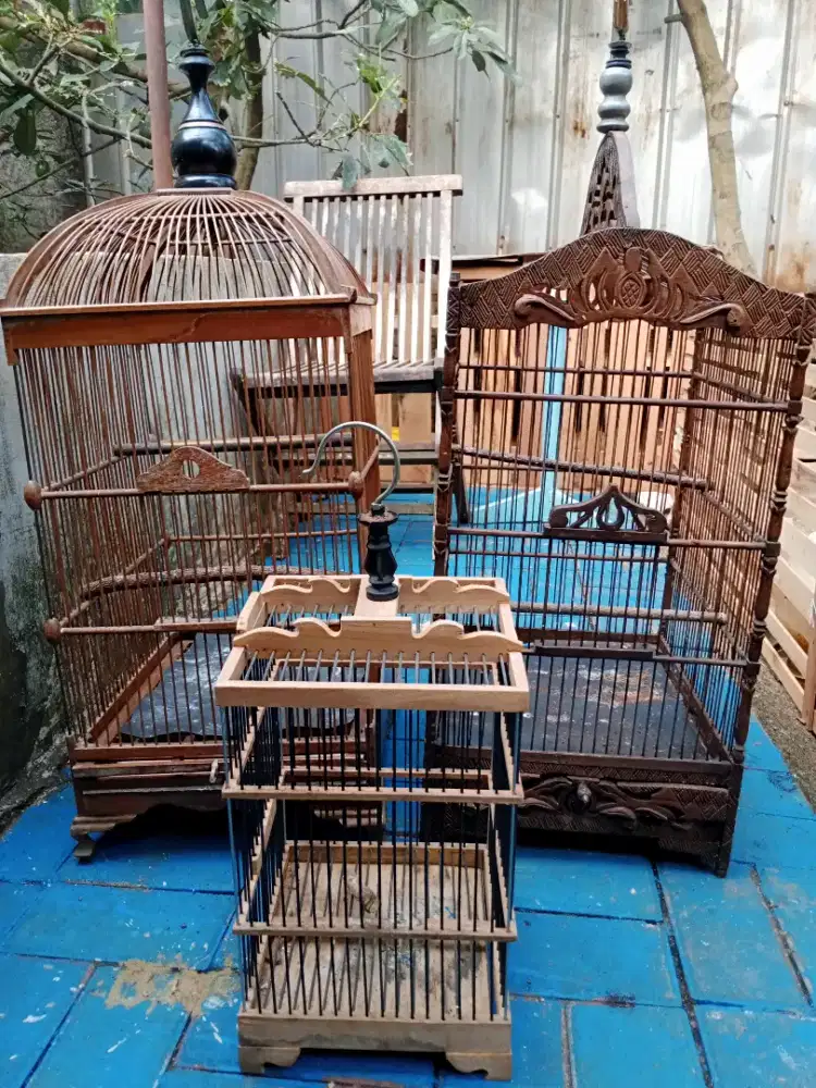 Jual kandang burung ukiran