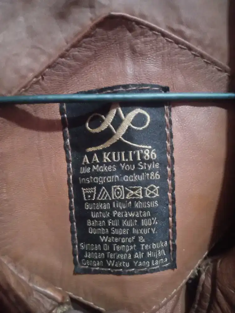 Jaket kulit asli domba size L-kulit tebal lentur
