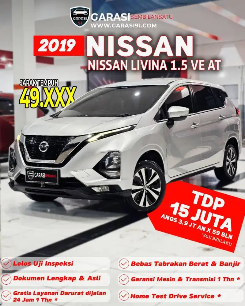 ‼️TDP 15 JT‼️NISSAN LIVINA VE 1.5 AT 2019