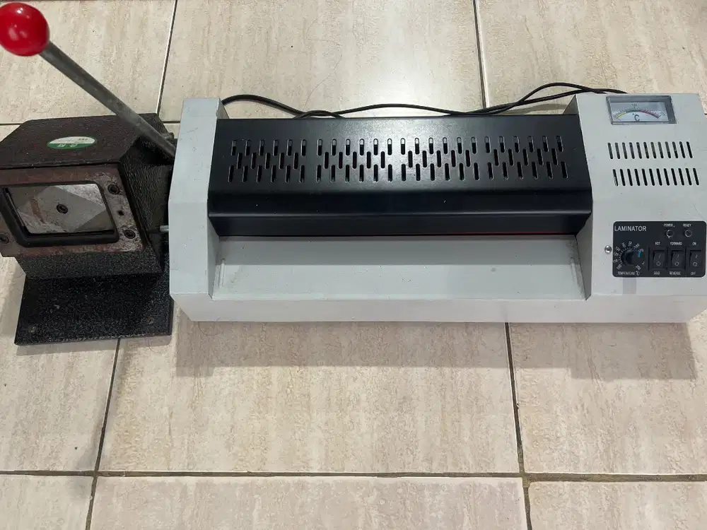 Mesin laminating + plong pvc id card