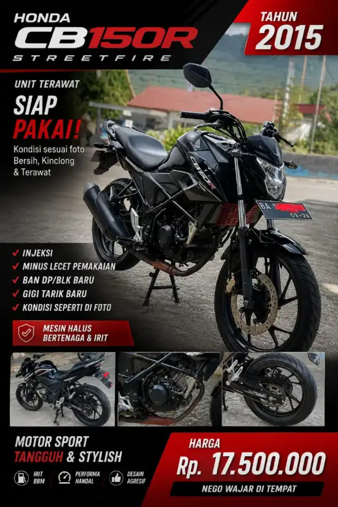 Jual CB150R tahun 2015 kondisi bagus