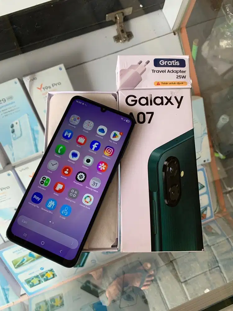 Samsung A07 4+4/64 lengkap ori fisik seperti baru