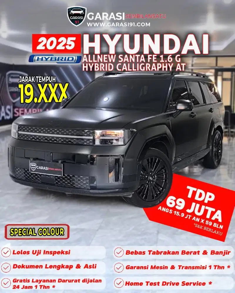 ‼️KM low Hyundai Santa Fe 1.6 G Hybrid Calligraphy AT 2025