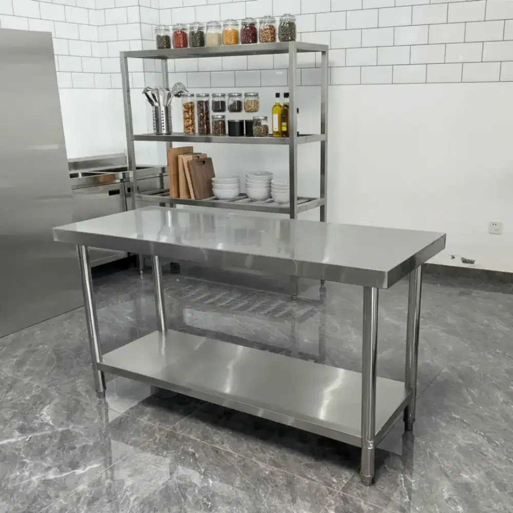 Meja Stainless Steel Panjang 2 Meter