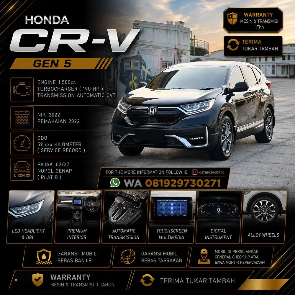 Honda CR-V Gen5 1.5 AT 2022