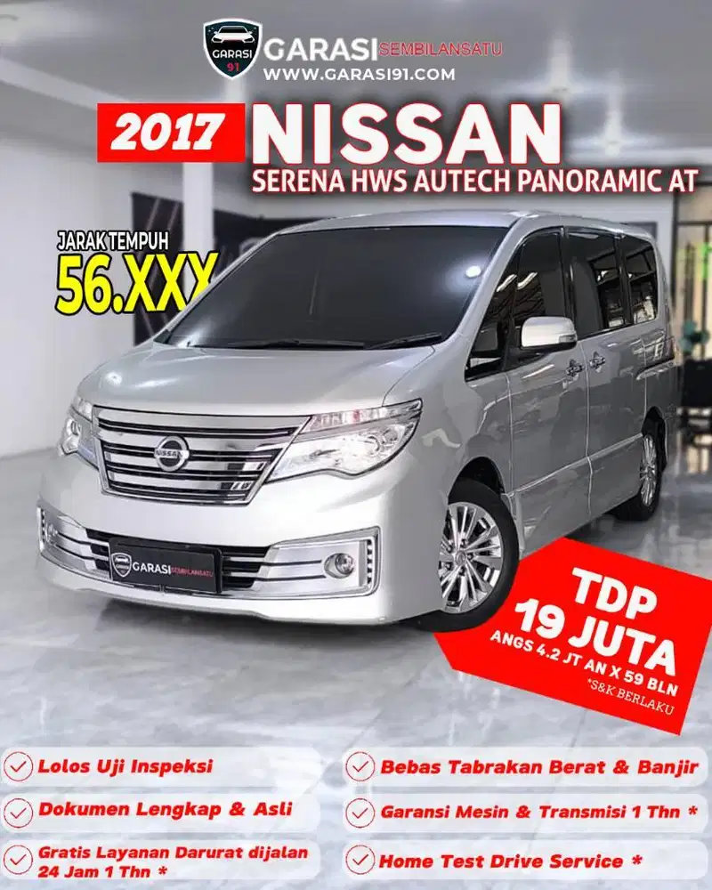 ‼️KM low Nissan Serena HWS Autech Panoramic AT 2017