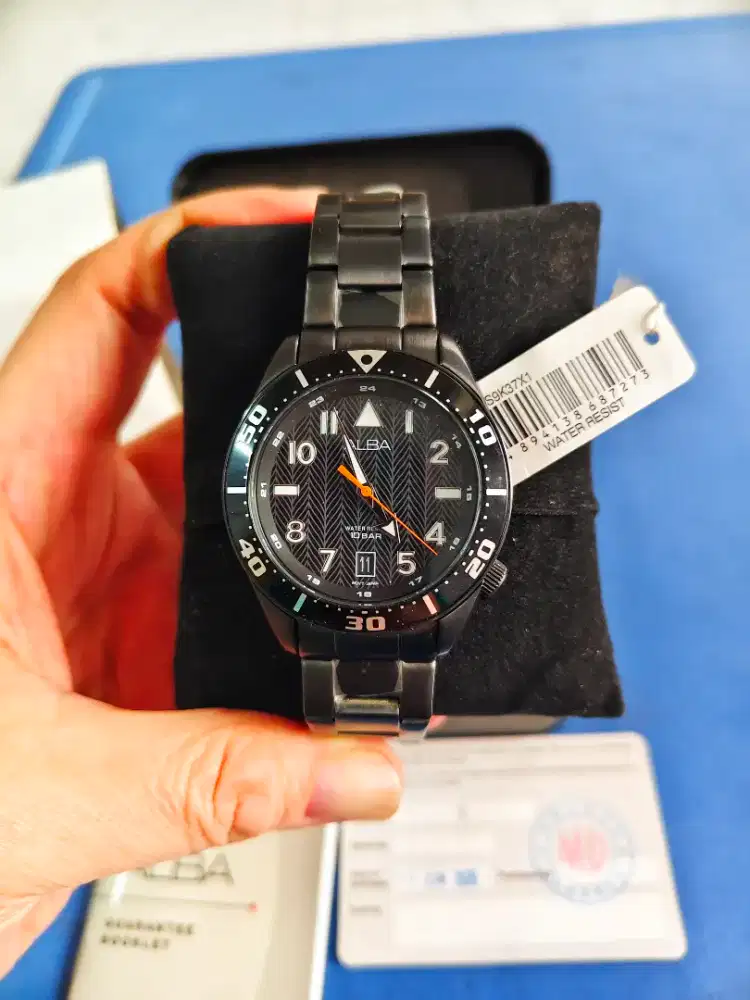 Jam Alba Active AS9K37X1 Pilot Military Quartz Fullset Original
