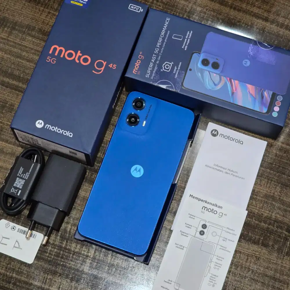 Motorola G45 5G 8/256GB Biru Garansi Resmi Indonesia