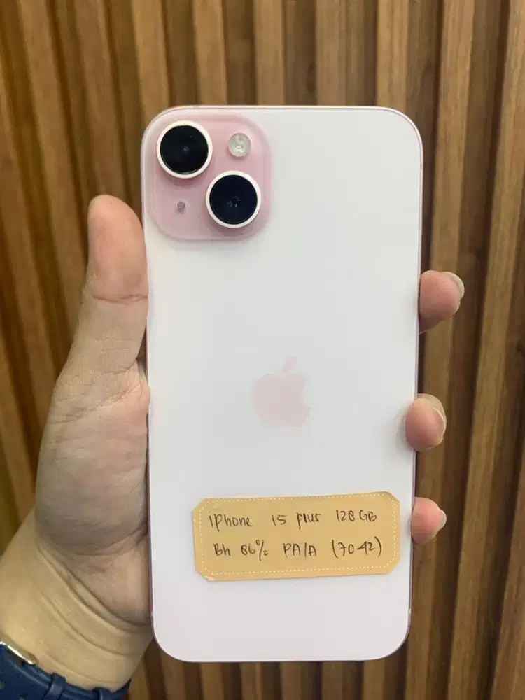 Second iphone 15 plus,128gb,pink,bh 86%,ex ibox