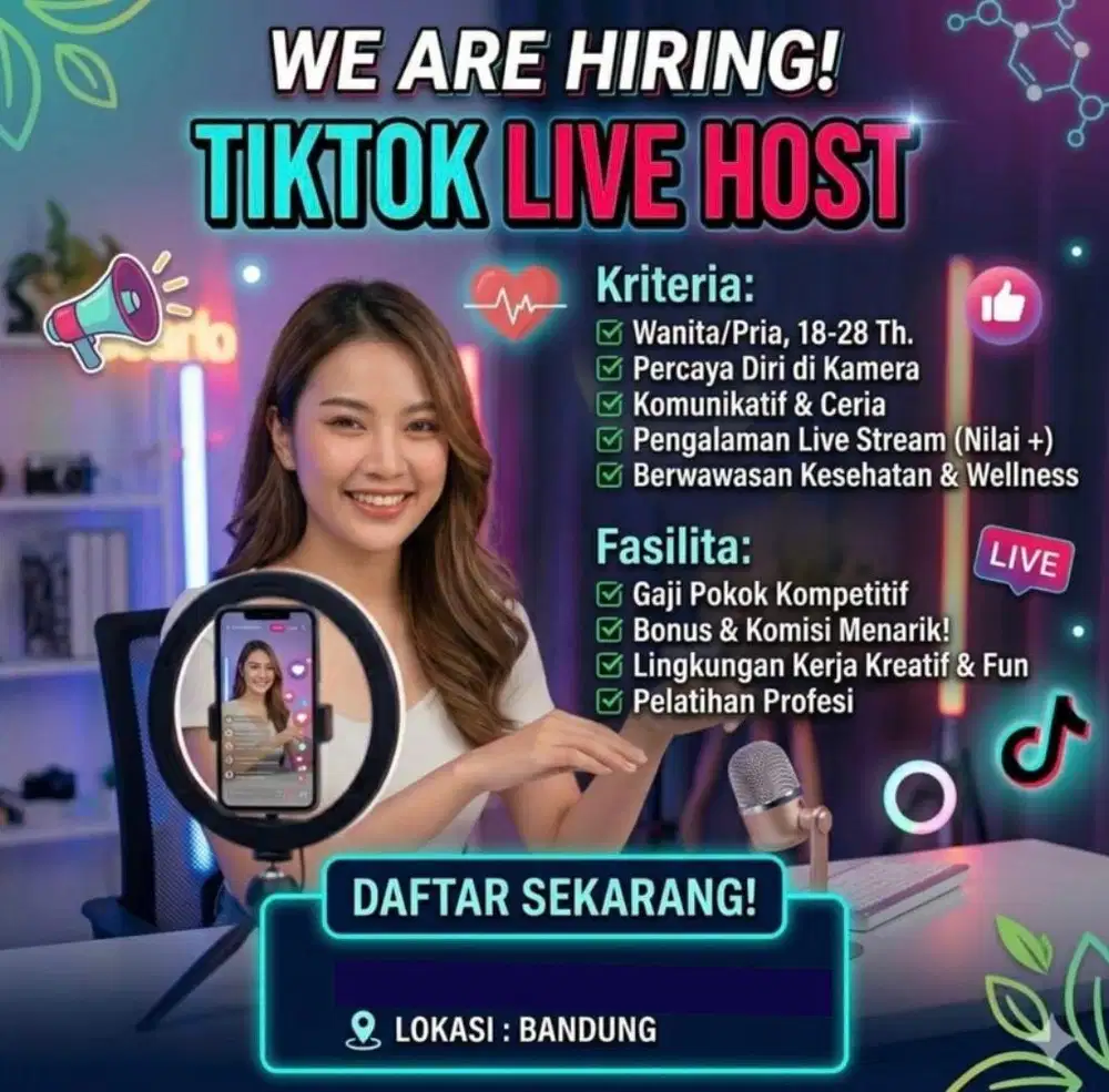 Dibutuhkan segera hostlive tiktok untuk edukasi kesehatan