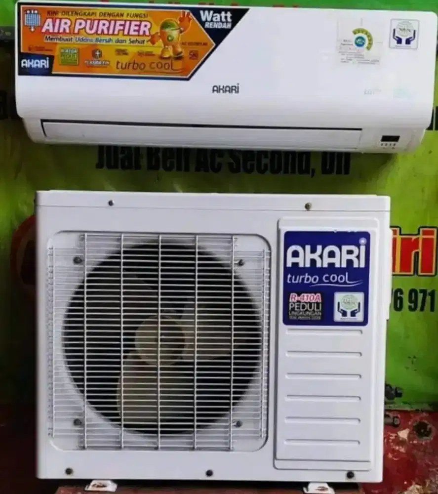 Jual ac akari 1/2 pk R 410 lowwat 360 watt kondisi 95% ori semua