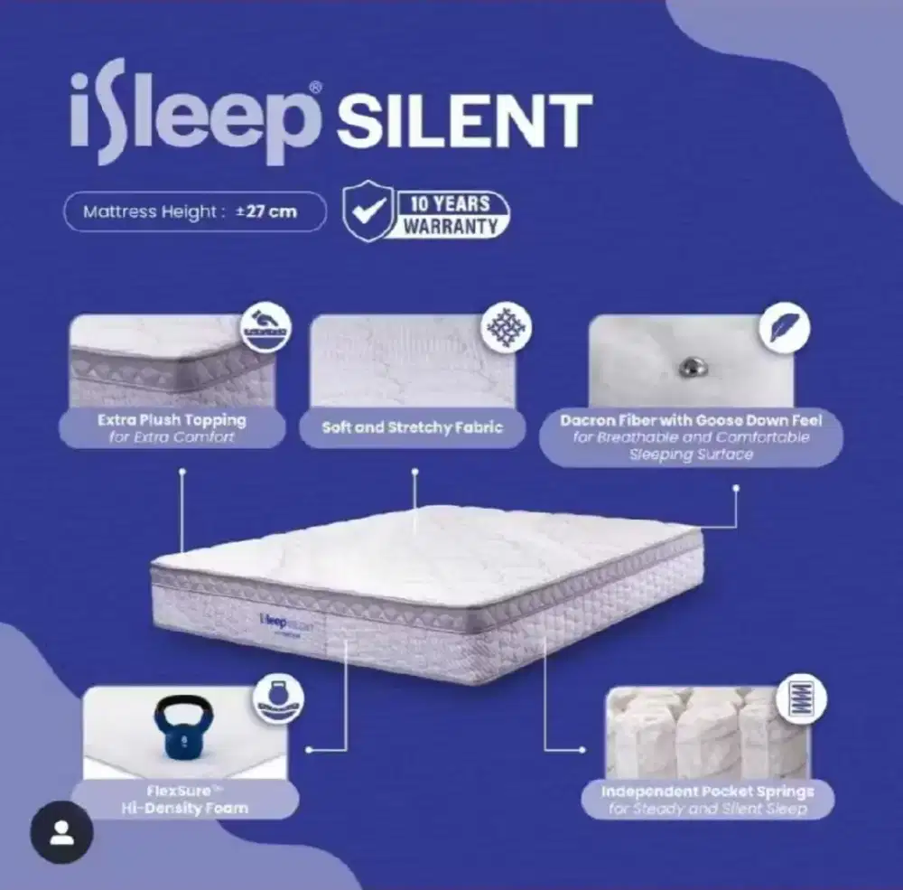 kasur iSleep uk 200x160x30