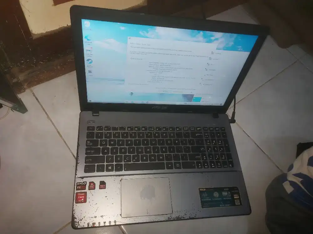 Laptop Asus x550z AMD fx7500 Radeon R7 Gen7 layar 15.6inchi