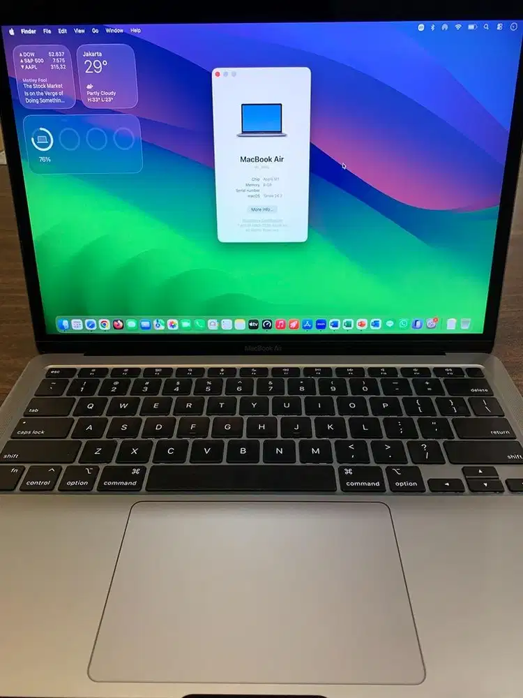 Macbook Air M1 8/256 iBox Fullset Max Capacity 93%