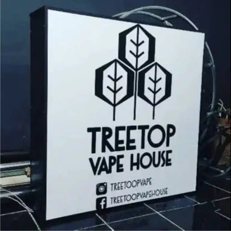 Neon box cafe papannama toko mini market reklame huruf timbul & stiker