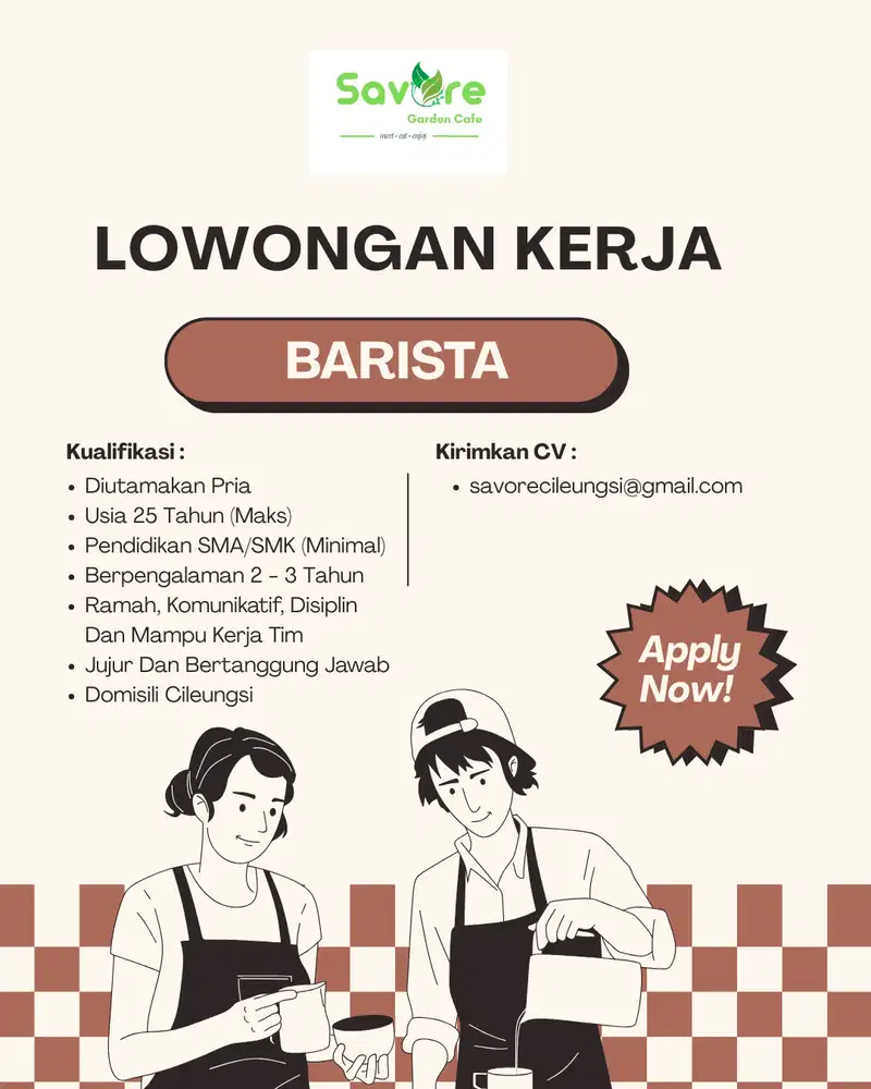 Lowongan Kerja Barista