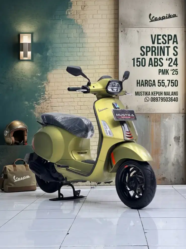 ODO 6RB GRESS MIRIP BARU‼️ VESPA SPRINT S 150 ABS 2025 MULUS NOMINUS
