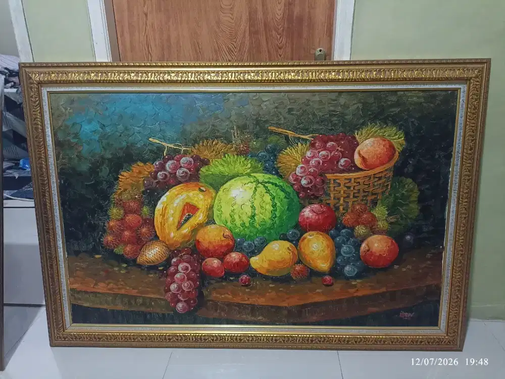 Lukisan kanvas jumbo buah segar 150 cm x 102cm