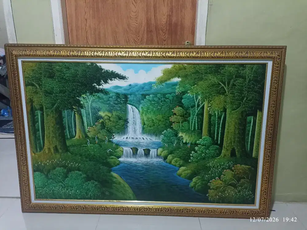 Lukisan Kanvas Jumbo Air Terjun 150cm x 102cm