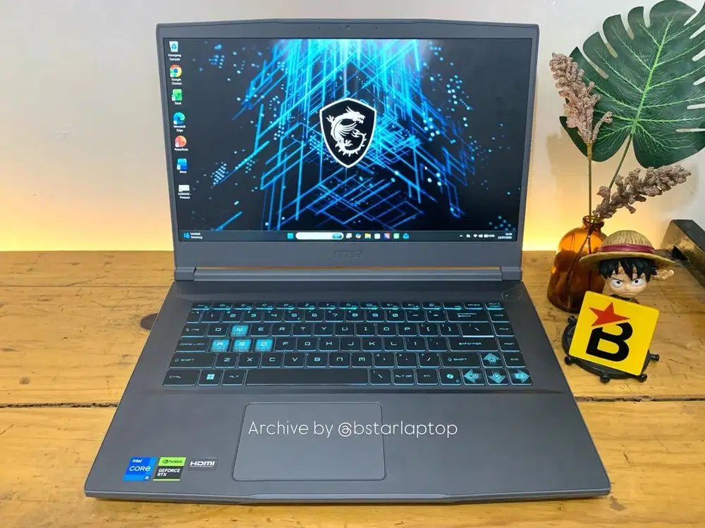 Laptop Gaming MSI Thin 15 13th Gen Intel Core i5  RTX 3050 Garansi On