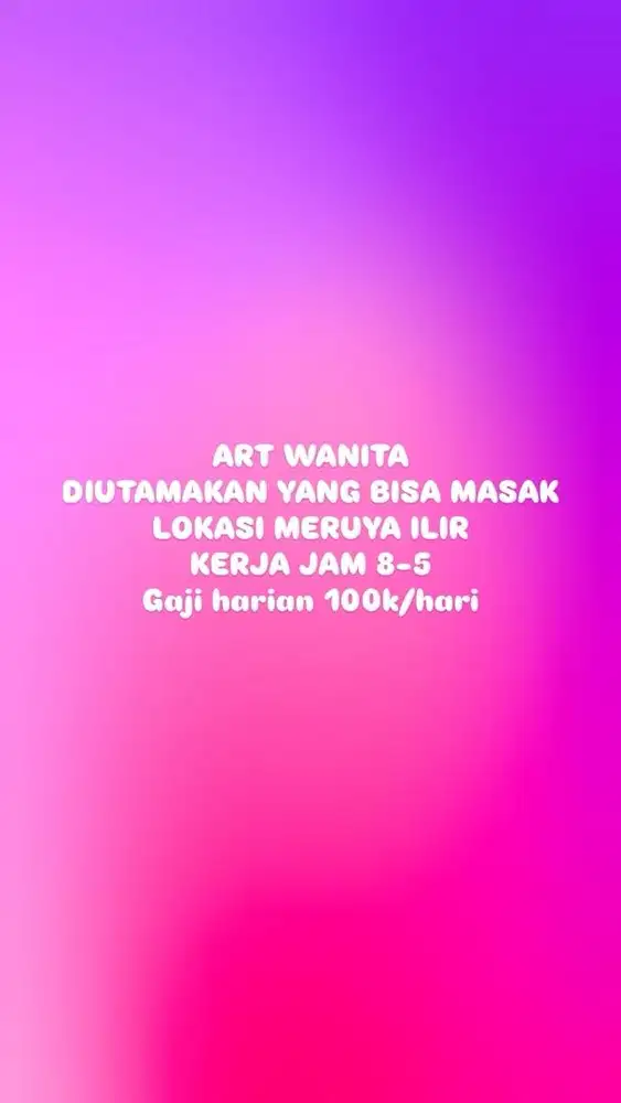 Freelance art wanita serabutan