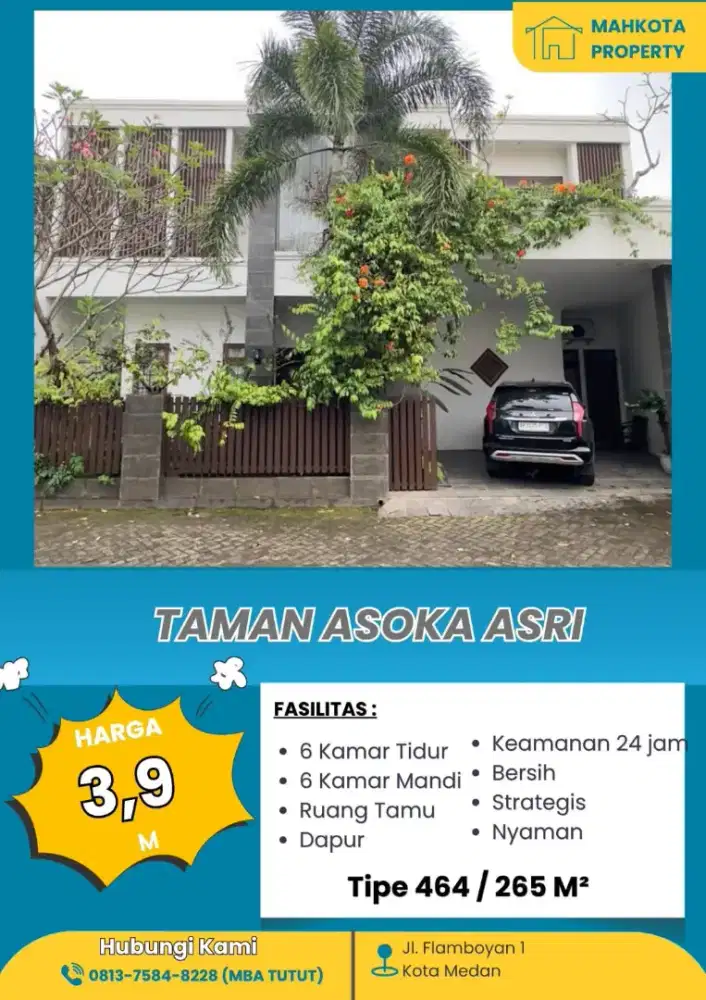 JUAL CEPAT RUMAH OLD MONEY KOMPLEK TASRI