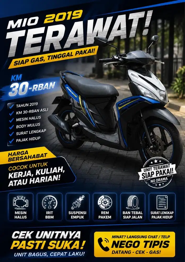 Mio 2019 mulus dan terawat siap pakai