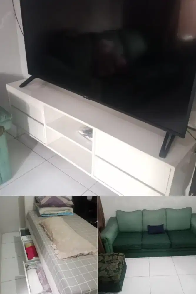 JUAL MURAH SOFA, RAK TV, TEMPAT TIDUR N SPRING BED