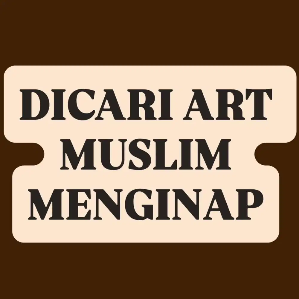 Lowongan Loker ART menginap