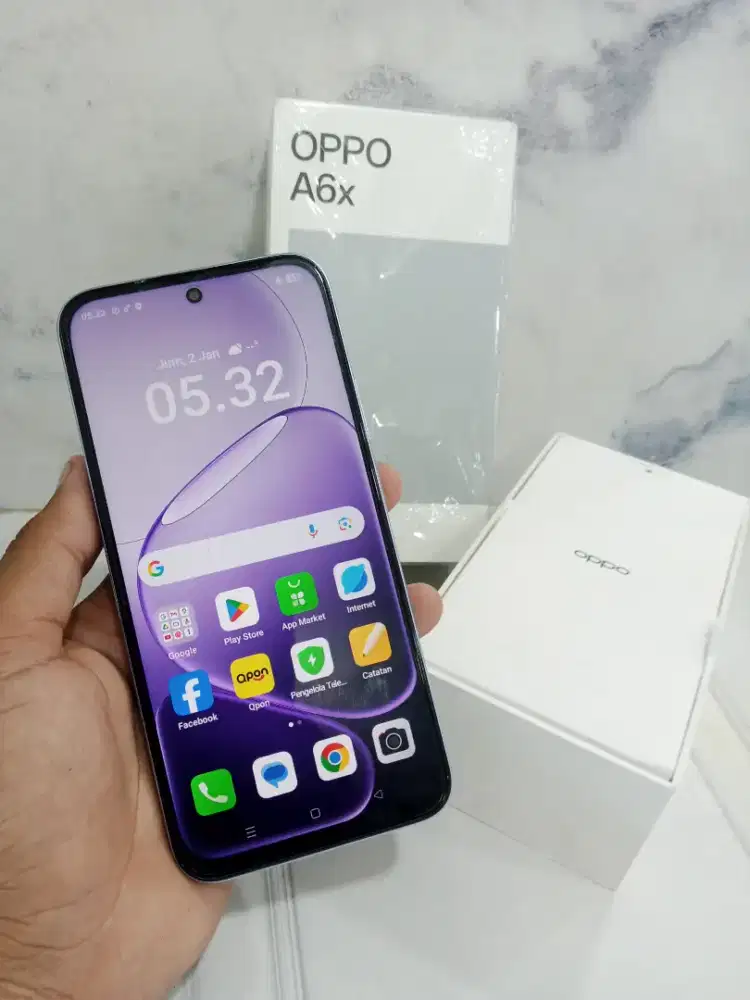 Oppo A6x ram4+4/64 fulset ori barang mulus garansi panjang