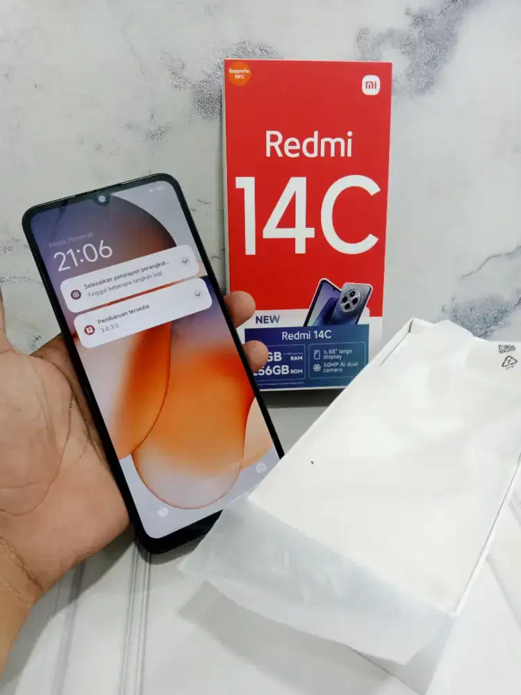 Redmi 14c ram8/256 lengkap mulus segel