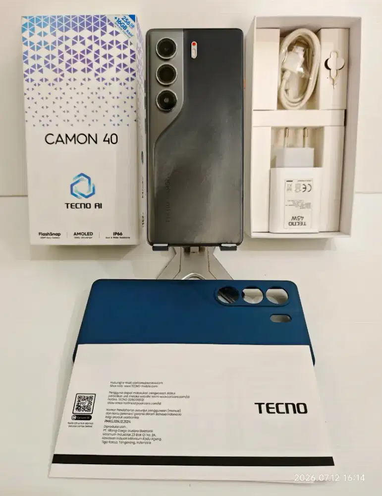 Tecno Camon 40 4G 8/256 Gb Likenew 98% Garansi 29 Ags 26 bs TT/BT..