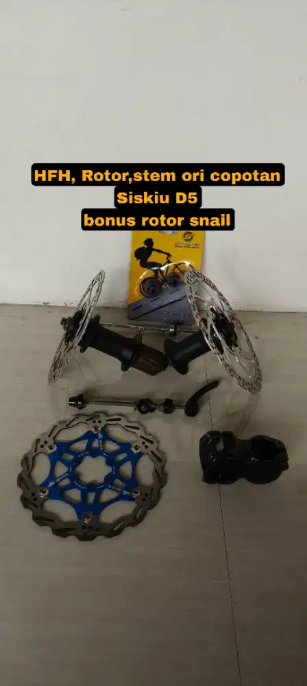 PART ORI COPOTAN SISKIU D5 HUB FREEHUB, ROTOR,STEM
